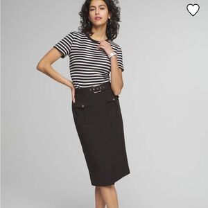 Fully lined White House Black Market Utility skirt.